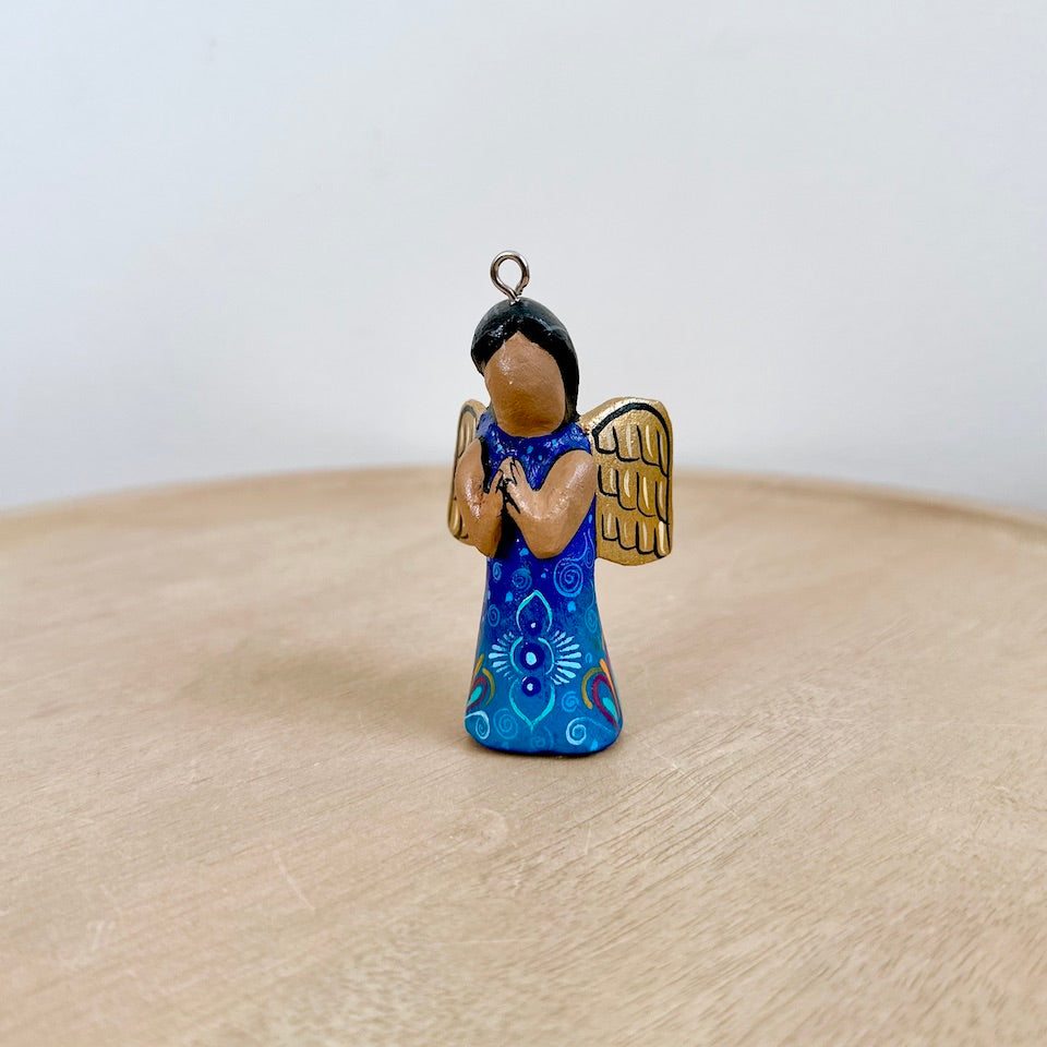 Blue Small Angelito Alebrije Holiday Ornaments