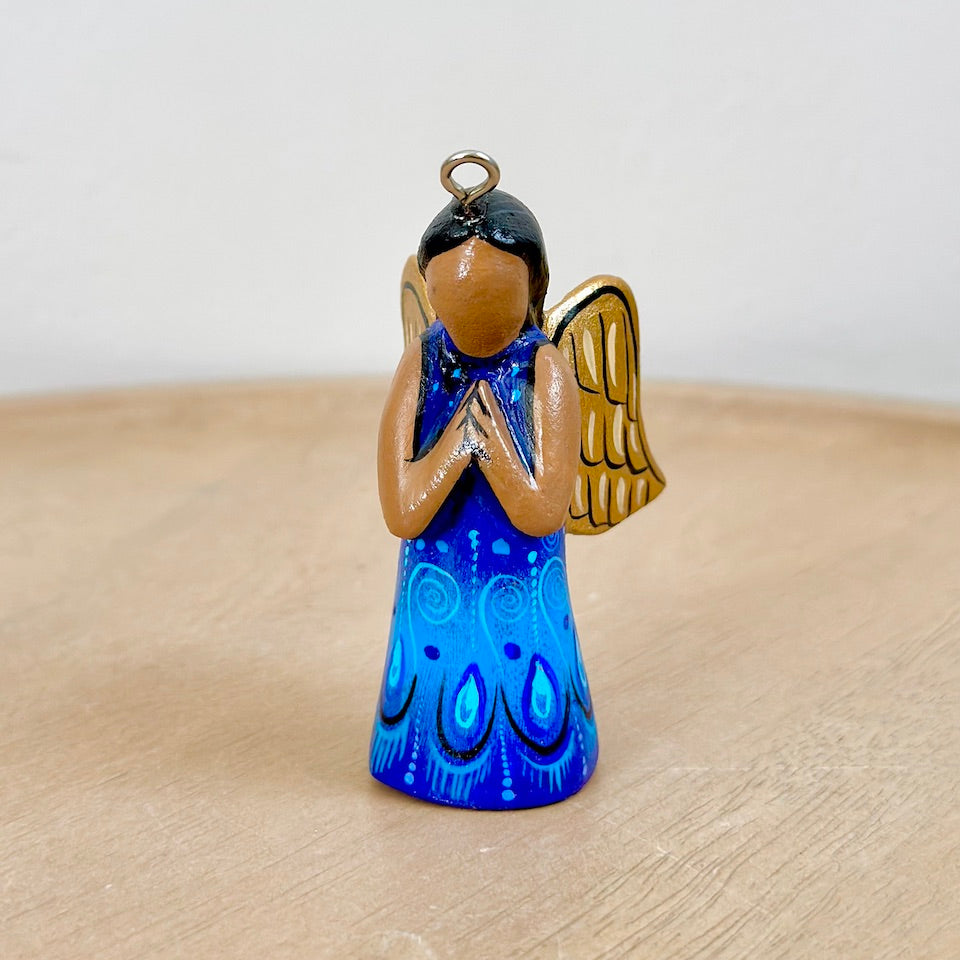 Blue Small Angelito Alebrije Holiday Ornaments