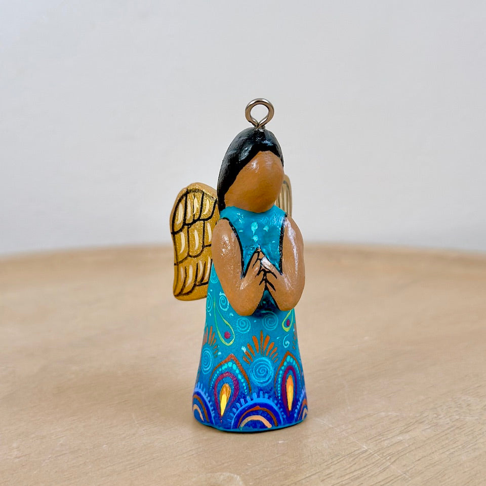 Blue Small Angelito Alebrije Holiday Ornaments