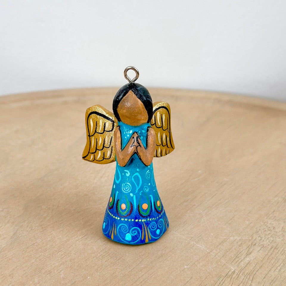 Blue Small Angelito Alebrije Holiday Ornaments
