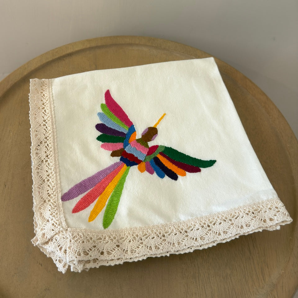 Limited Edition Otomi Embroidered Multi Color Colibri Napkins
