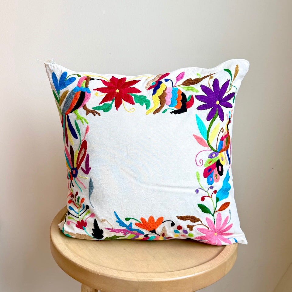 Multi Color Framed Traditional Otomi Pillows