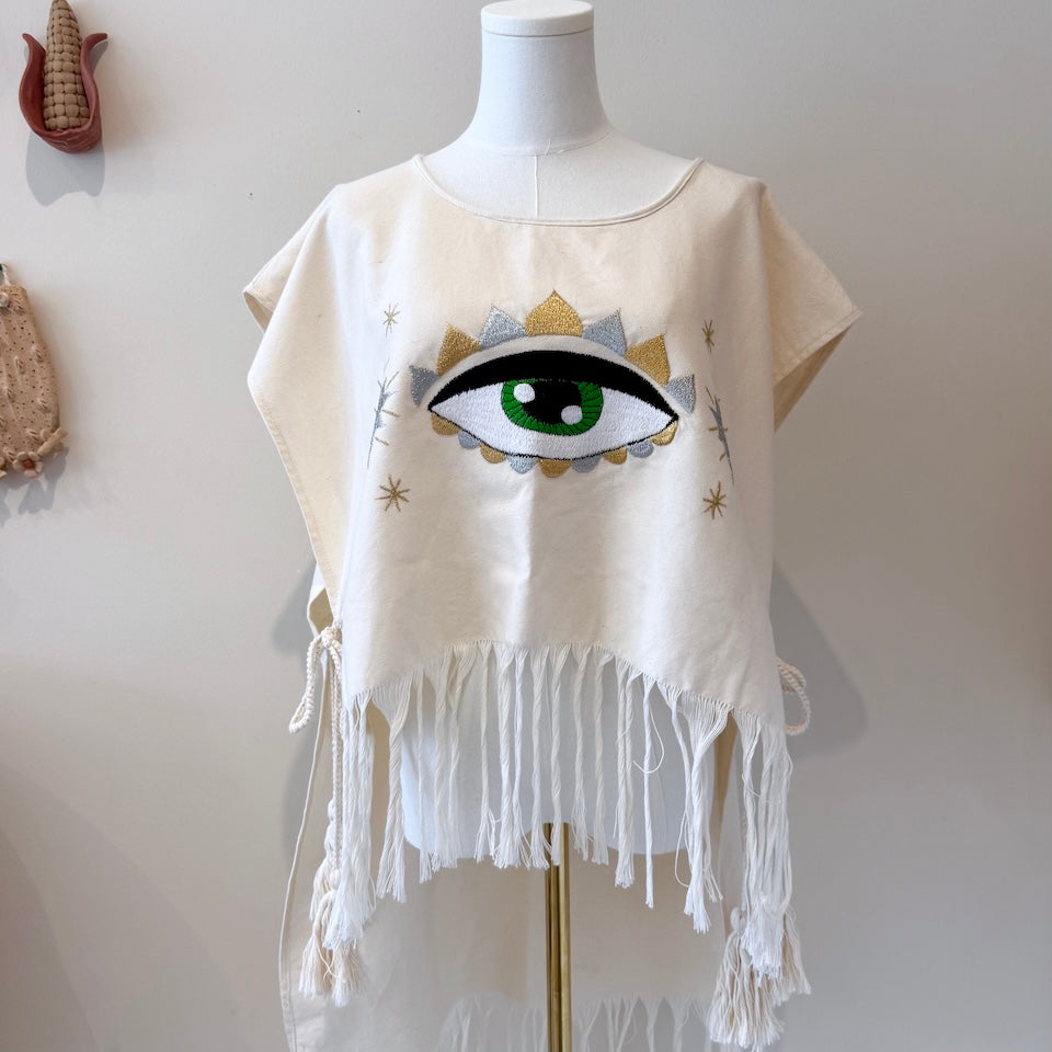 Evil Eye Embroidered Tie-down Top