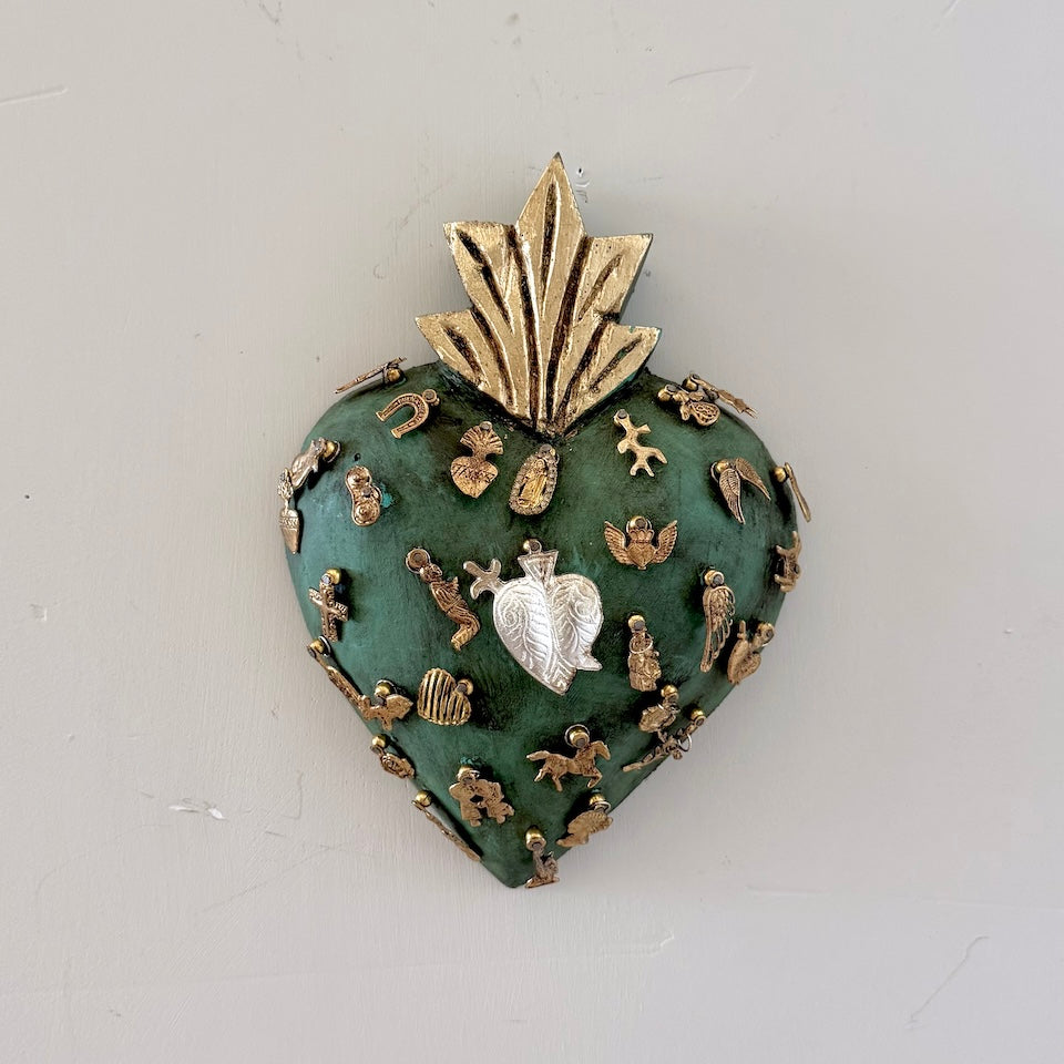 Large Milagro Heart with Charms