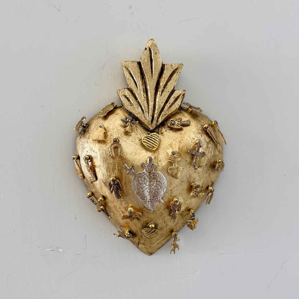 Large Milagro Heart with Charms