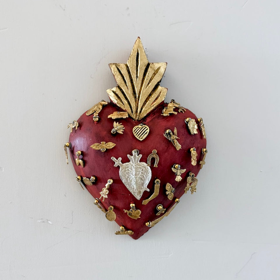 Large Milagro Heart with Charms