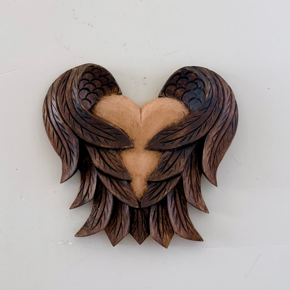 Large Heart with Hugging Wings