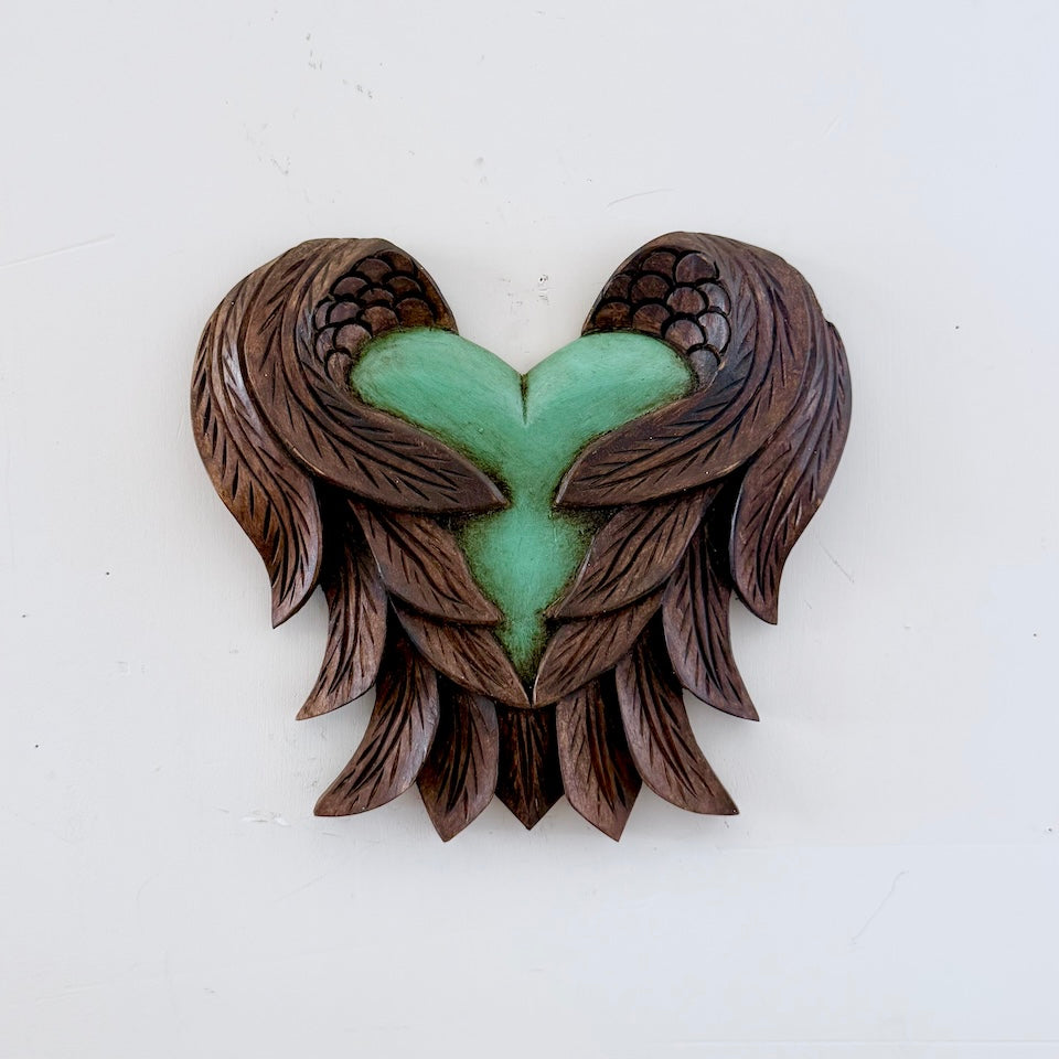 Large Heart with Hugging Wings