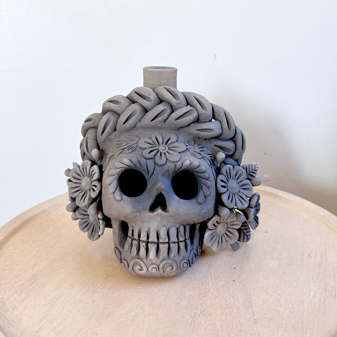 Ahumado Single Candle Holder Calaveritas Catrinas