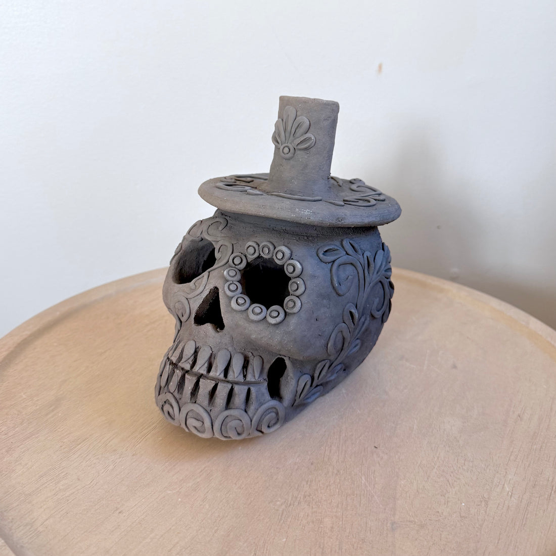 Ahumado Single Candle Holder Calaveritas Catrines