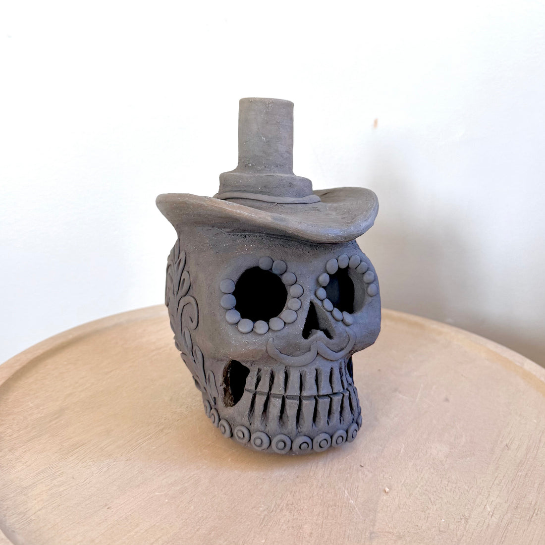 Ahumado Single Candle Holder Calaveritas Catrines