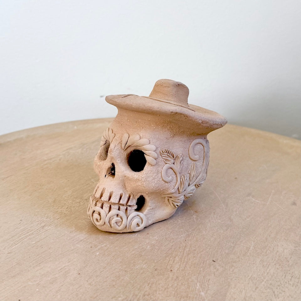 Small Gaytan Natural Flower Catrin Skulls