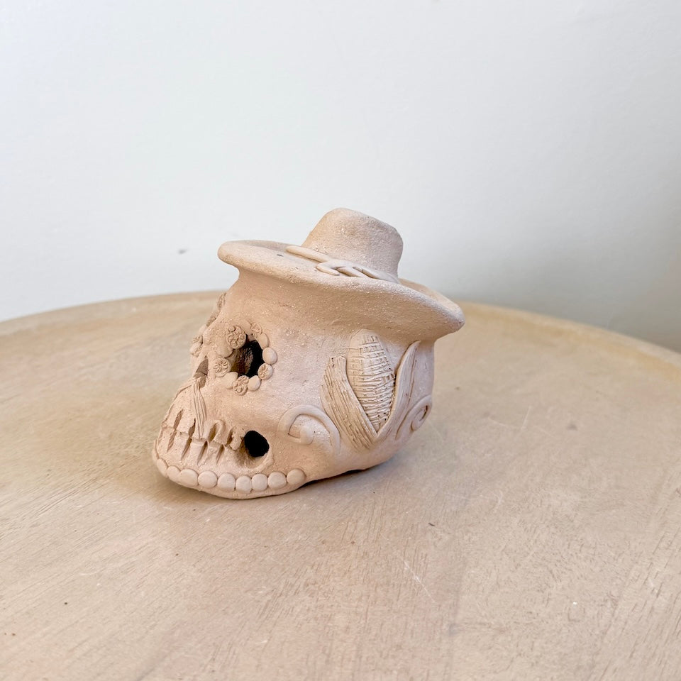 Small Gaytan Natural Flower Catrin Skulls
