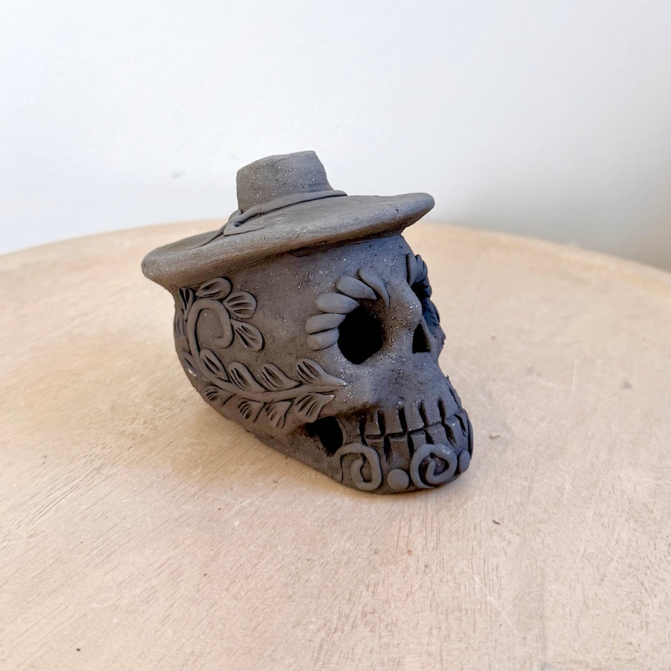 Small Gaytan Ahumado Flower Catrin Skulls