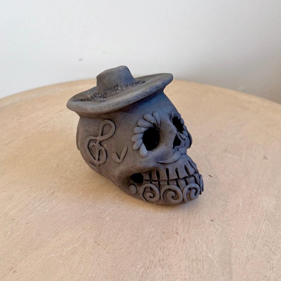Small Gaytan Ahumado Flower Catrin Skulls