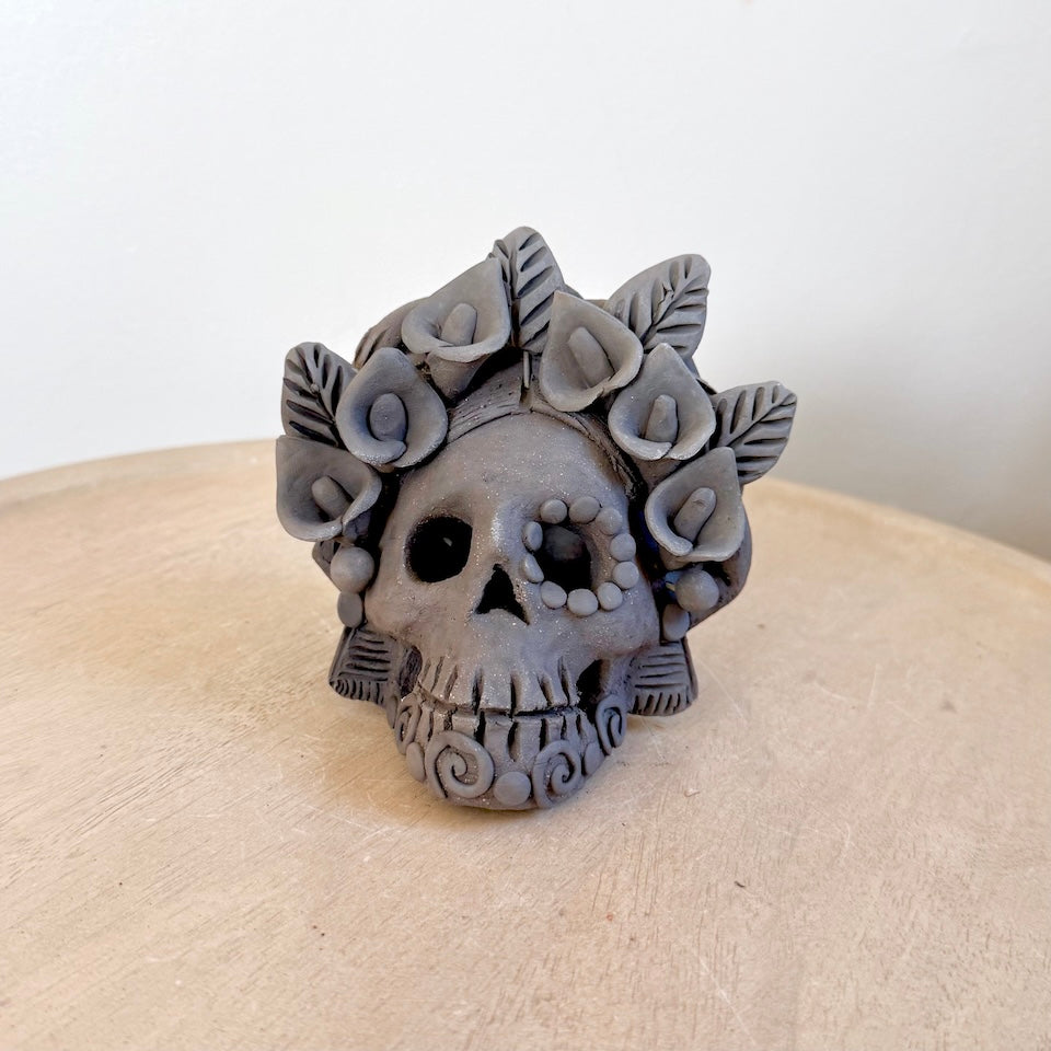 Small Gaytan Ahumado Flower Catrina Skulls