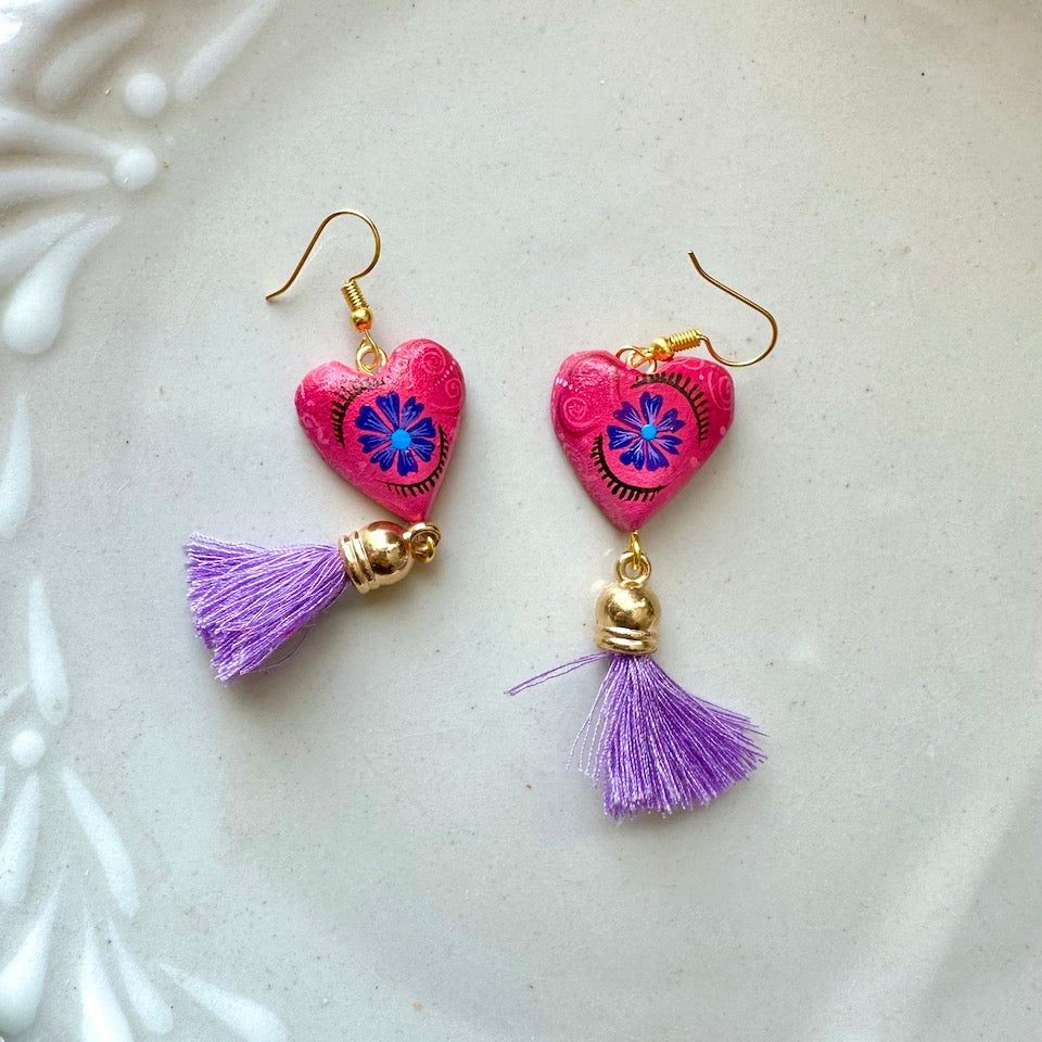 Sacred Heart Alebrije Earrings