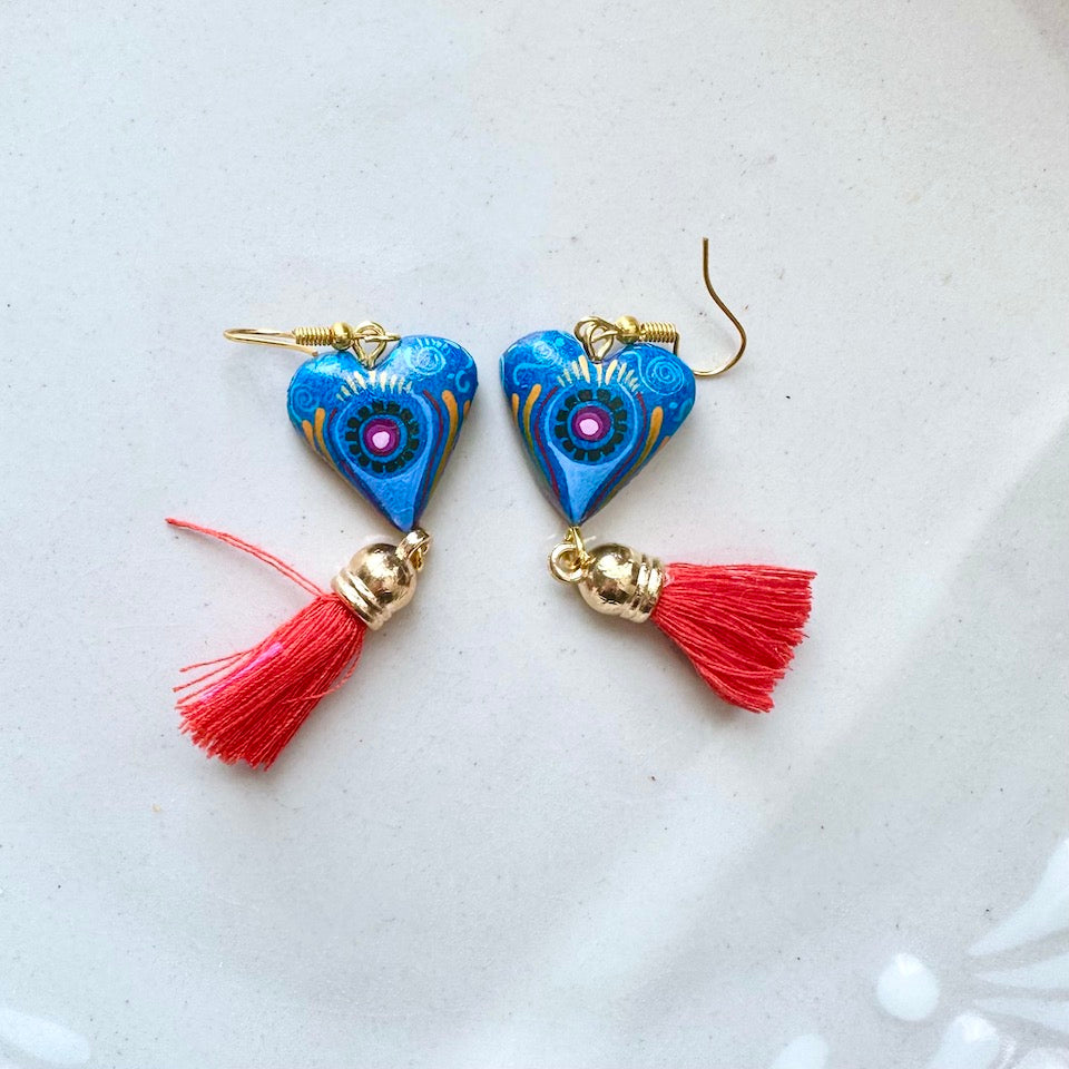 Sacred Heart Alebrije Earrings