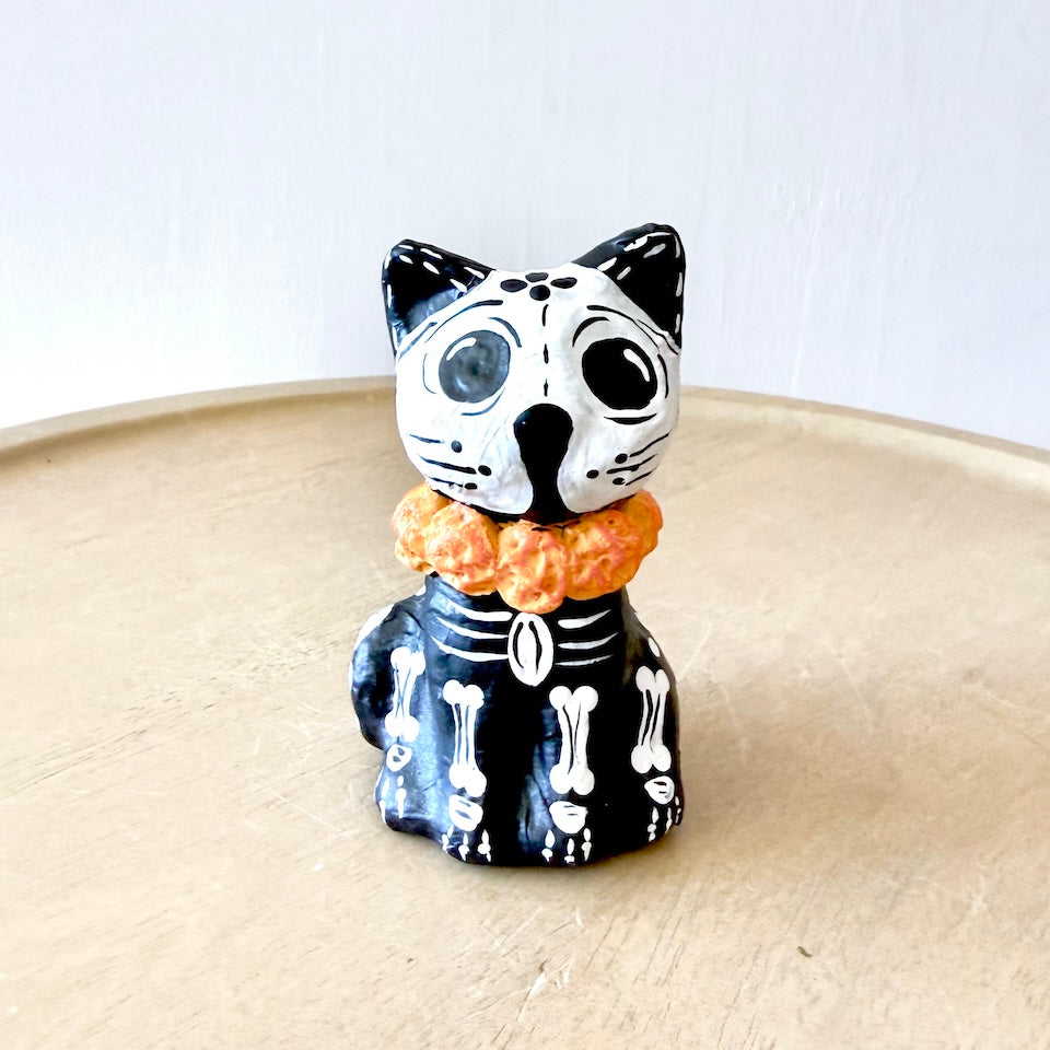Paper Mache Gatito Skeletons with Marigold