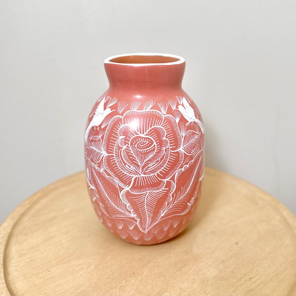 Medium Long Palo de Rosa Huancinto Flower Vase