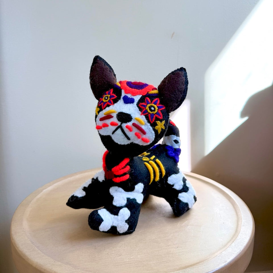 Frenchie Day of the Dead Plush Toy