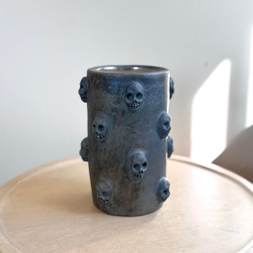 Calavera Cylinder Flower Vase