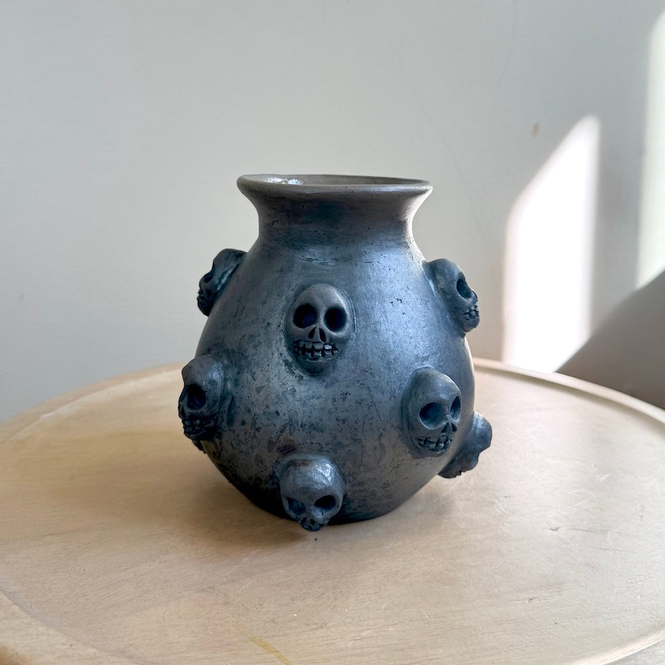 Curvy Calavera Flower Vase