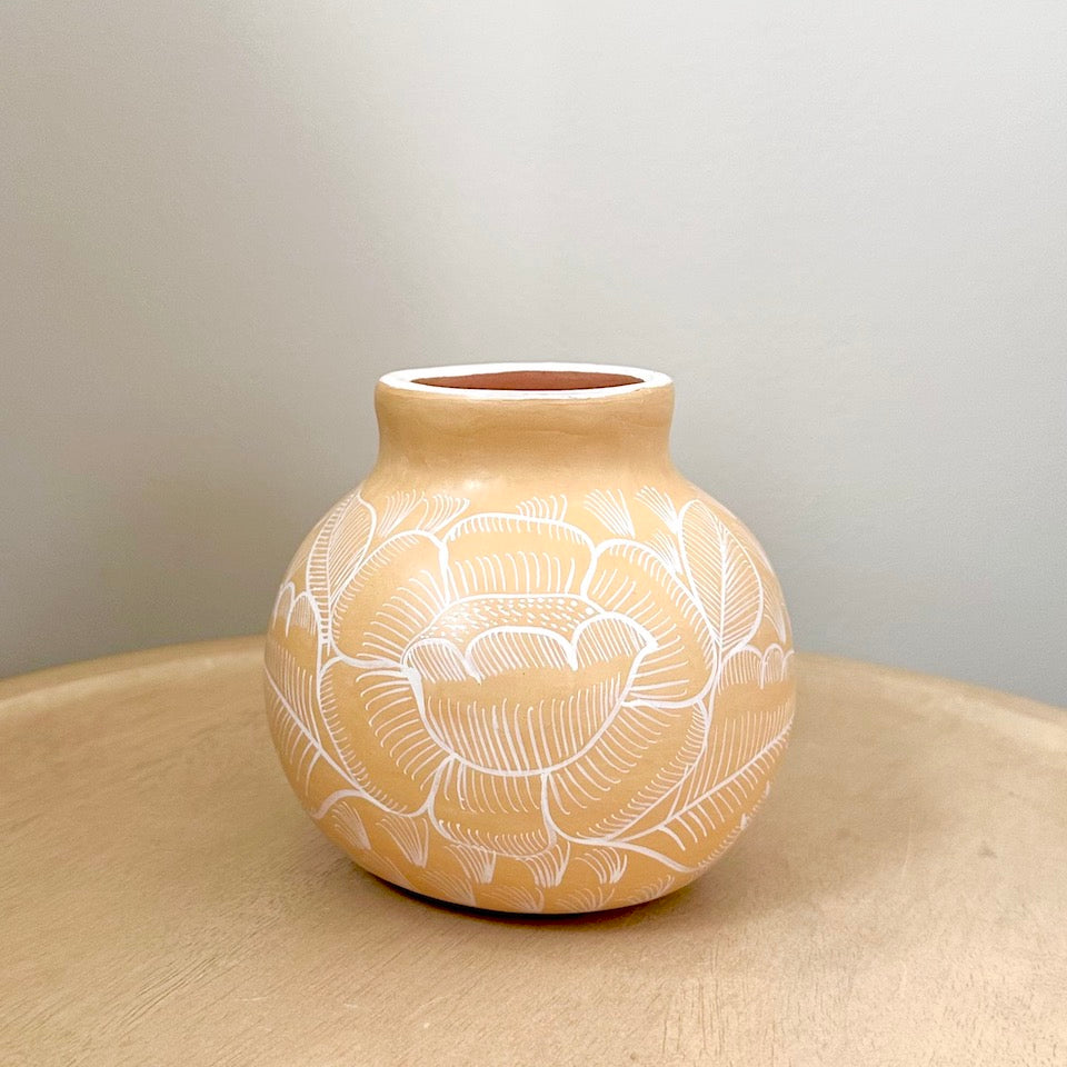 Mini Round Canary Yellow Huancinto Flower Vase