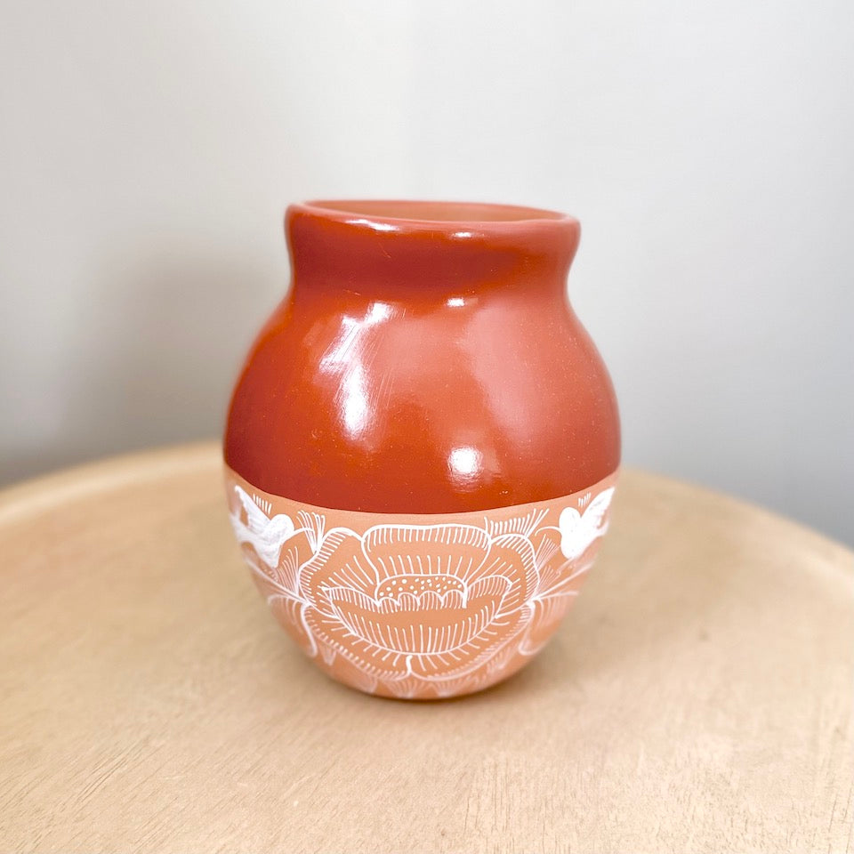 Mini Huancinto Half Painted Long Flower Vase