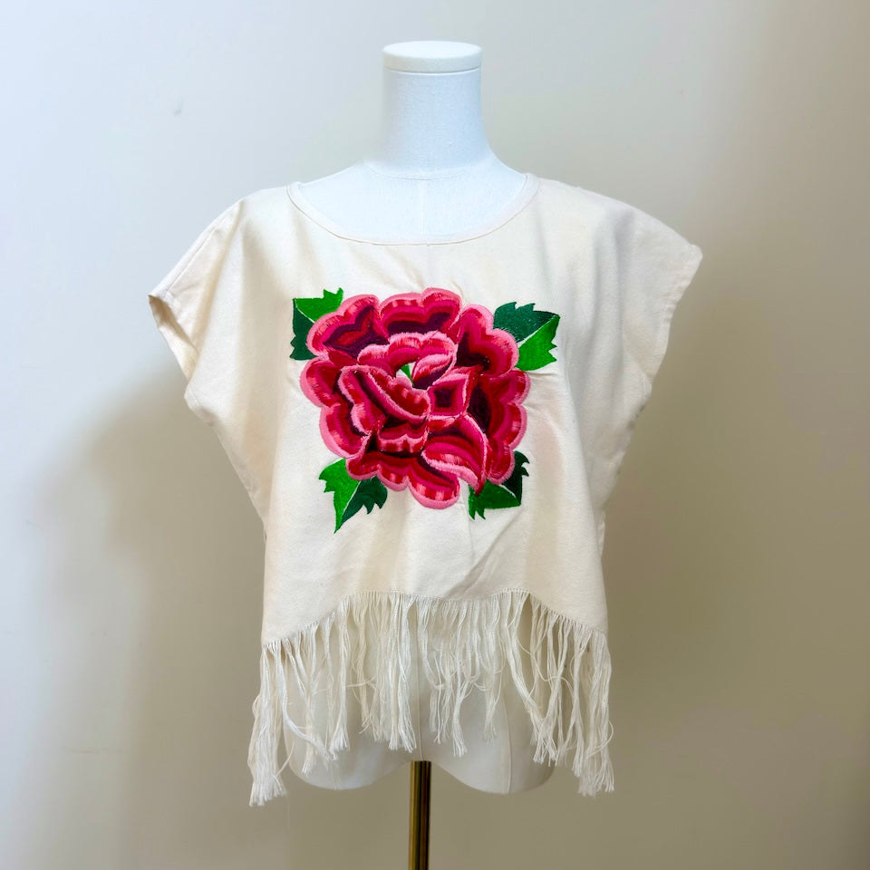 Embroidered Rosa Crop Tops