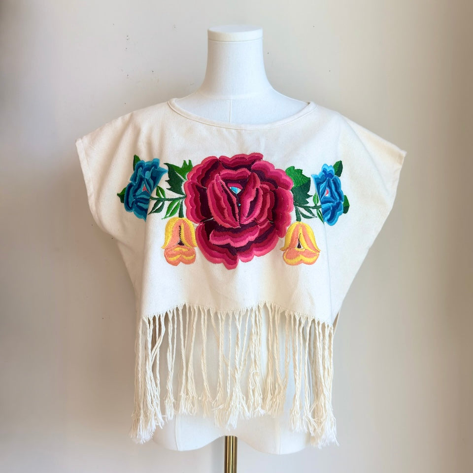 Embroidered Rosa Crop Tops