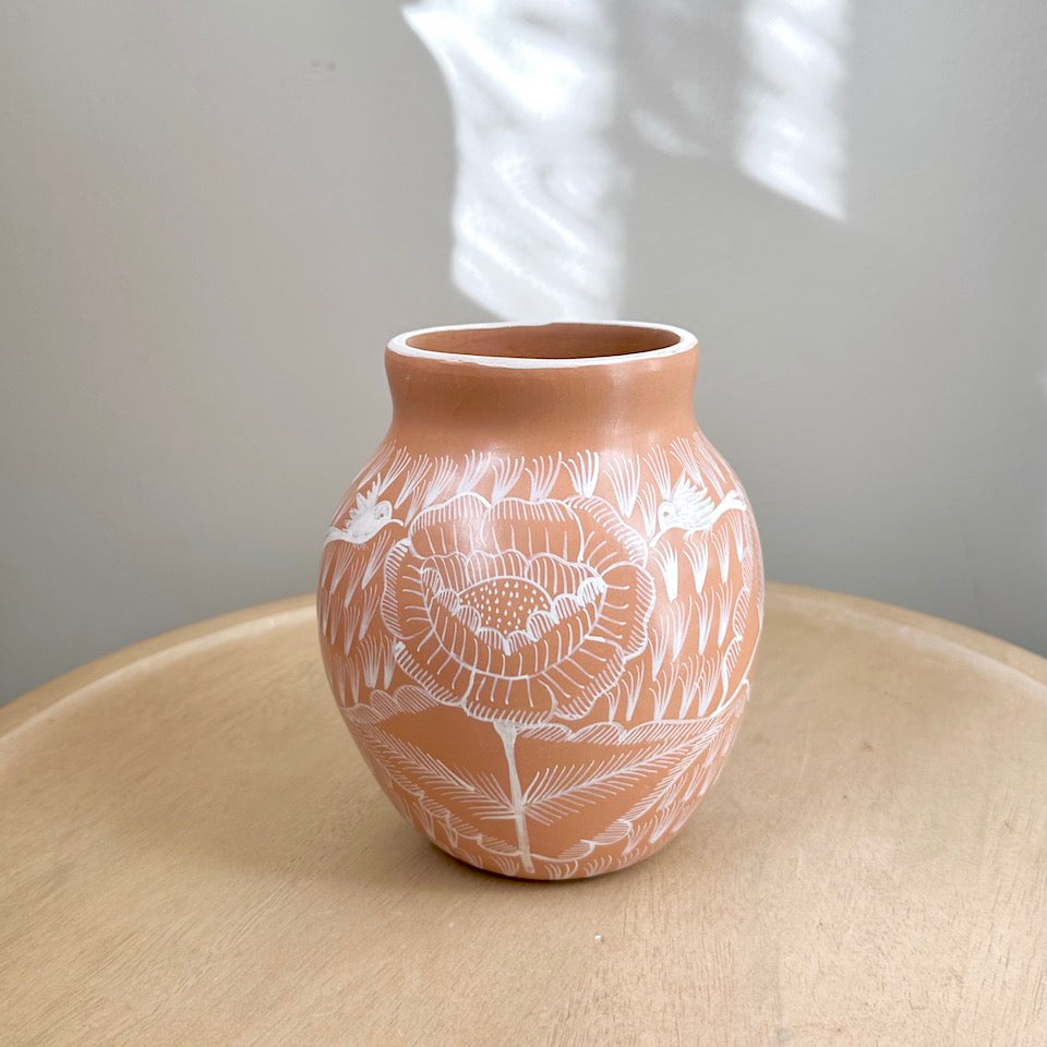 Mini Long Terracotta Huancinto Flower Vase