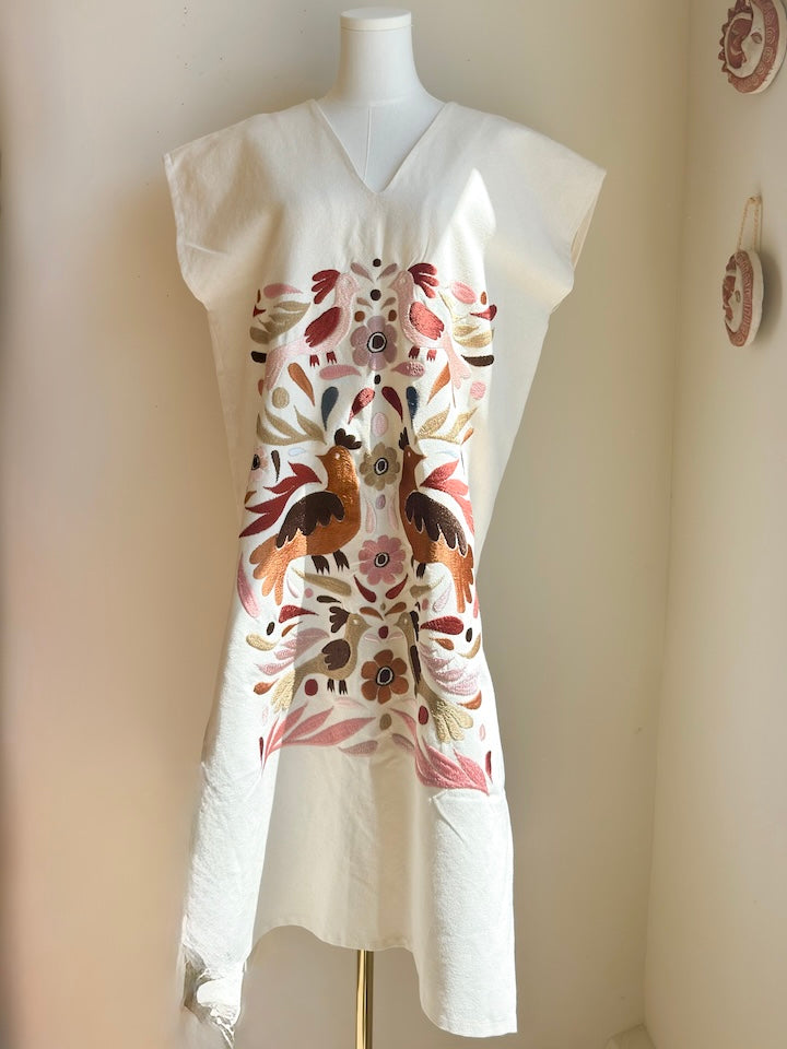 Brown Embroidered Gallinita Dress
