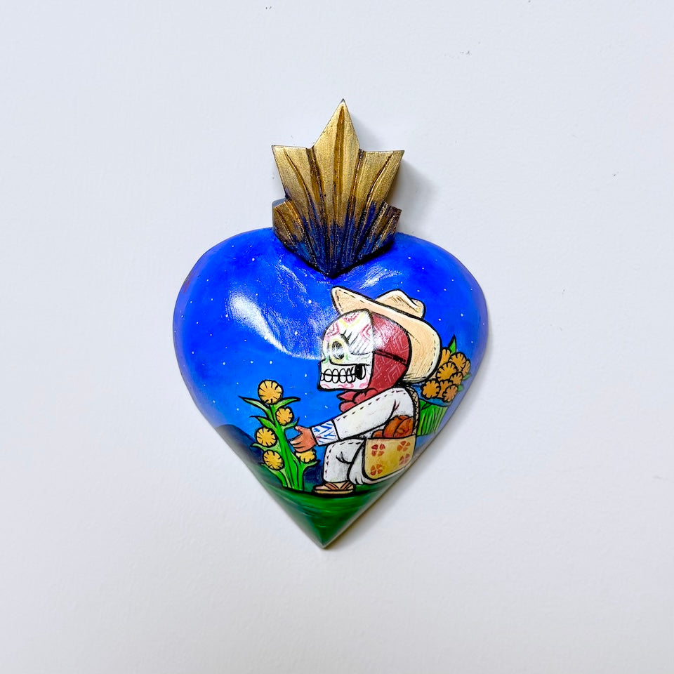 Medium Handpainted Dia de Muertos Hearts
