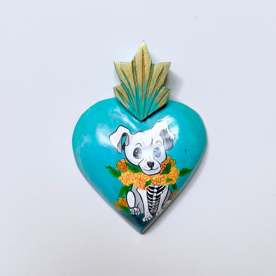 Medium Handpainted Dia de Muertos Hearts