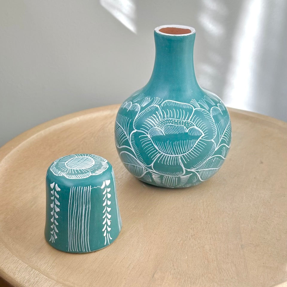Mini Round Teal Huancinto Cantaritos