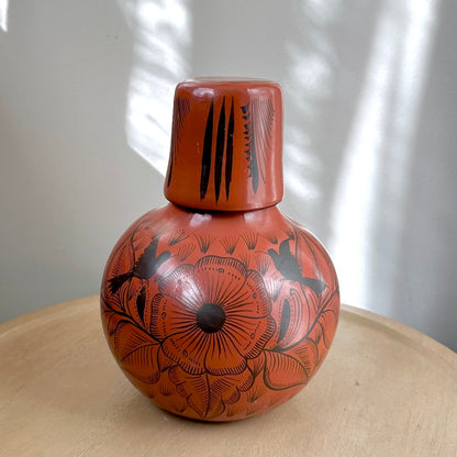 Medium Round Brown Huancinto Flower Vase