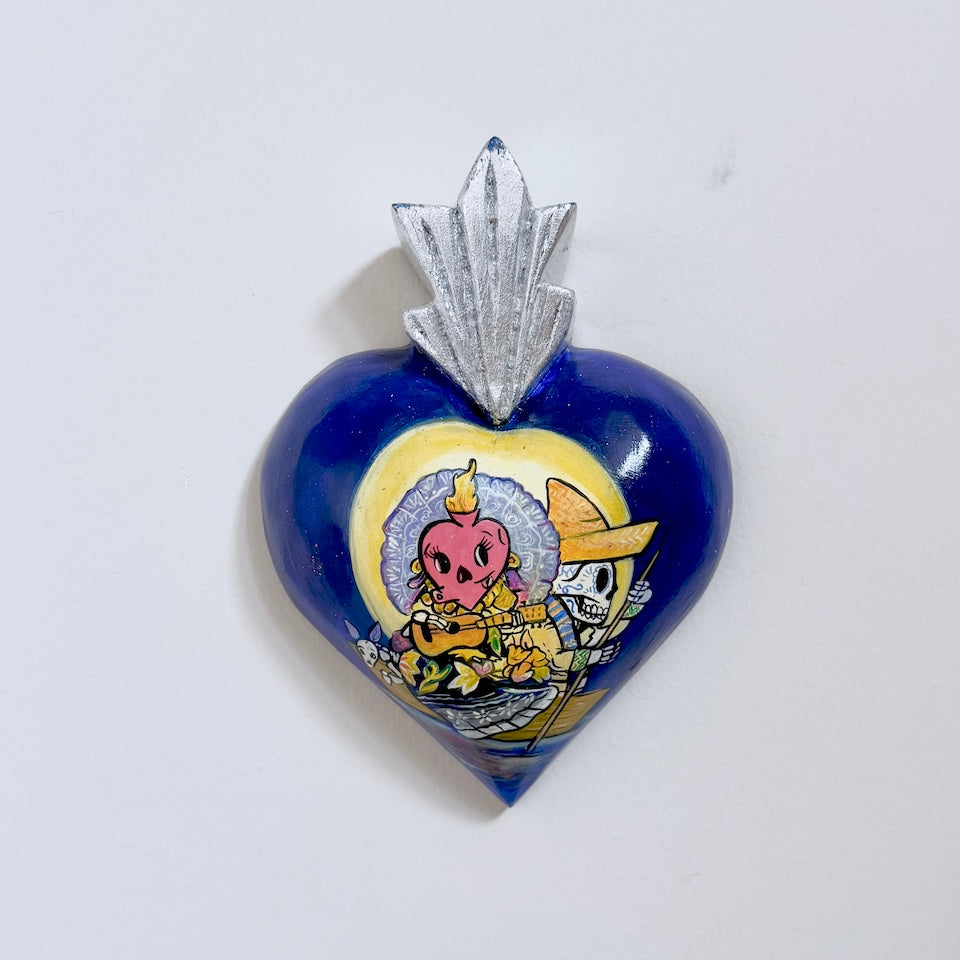 Medium Handpainted Dia de Muertos Hearts