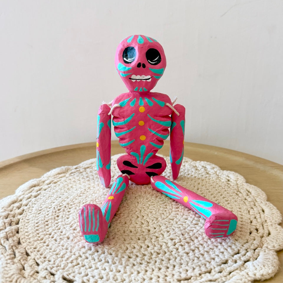 Colorful Paper Mache Skeletons