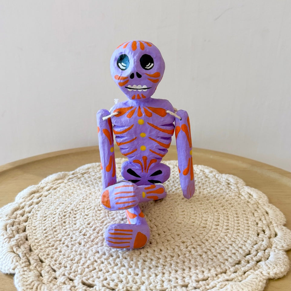 Colorful Paper Mache Skeletons