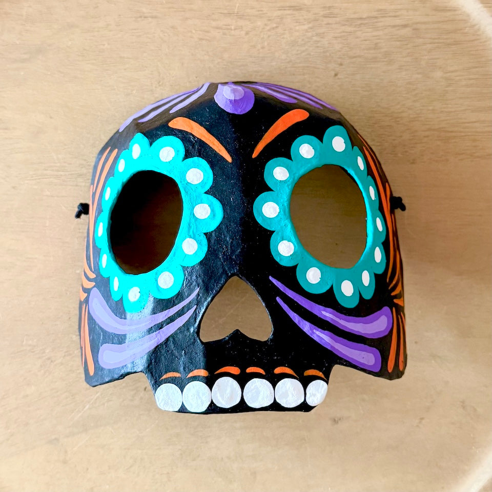 Hand-Painted Paper Mâché Calavera Mask