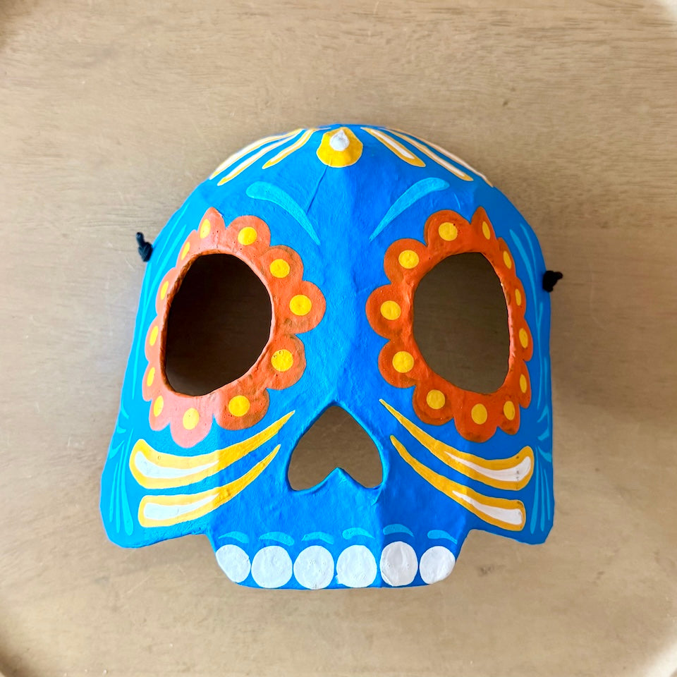 Hand-Painted Paper Mâché Calavera Mask