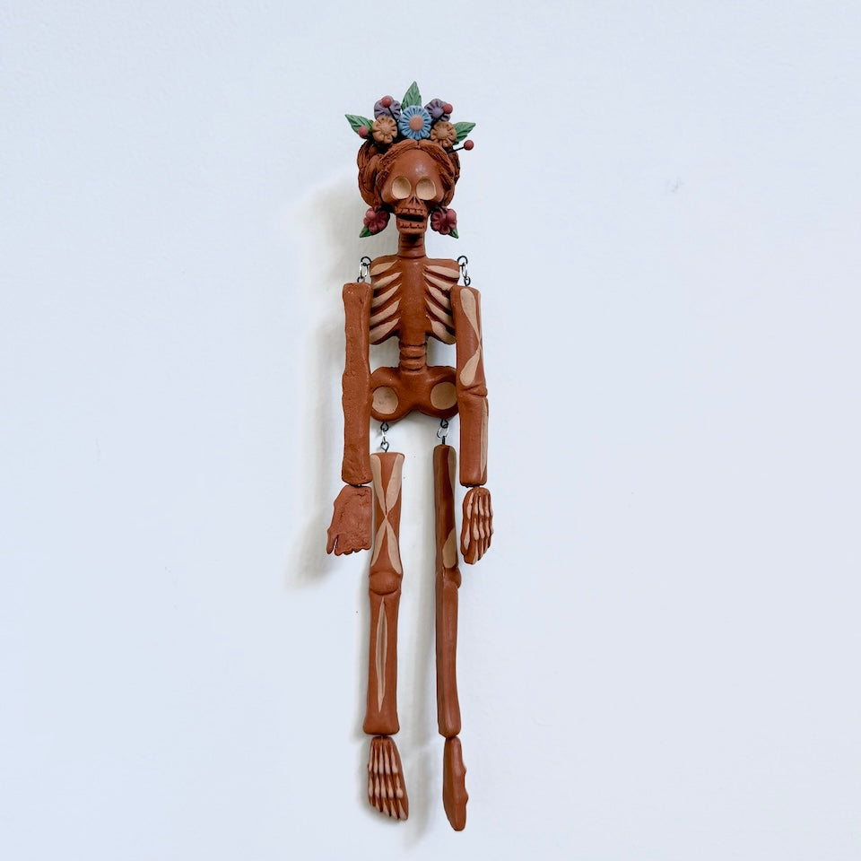 Small Two Tone Catrina Hanging Skeleton