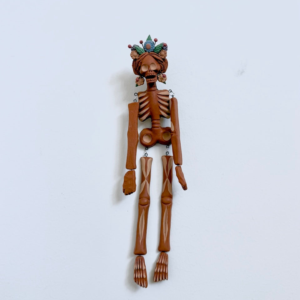 Small Two Tone Catrina Hanging Skeleton