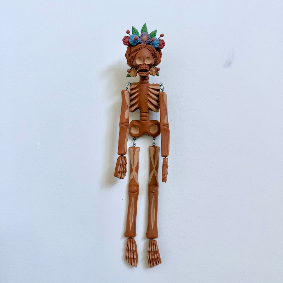Small Two Tone Catrina Hanging Skeleton