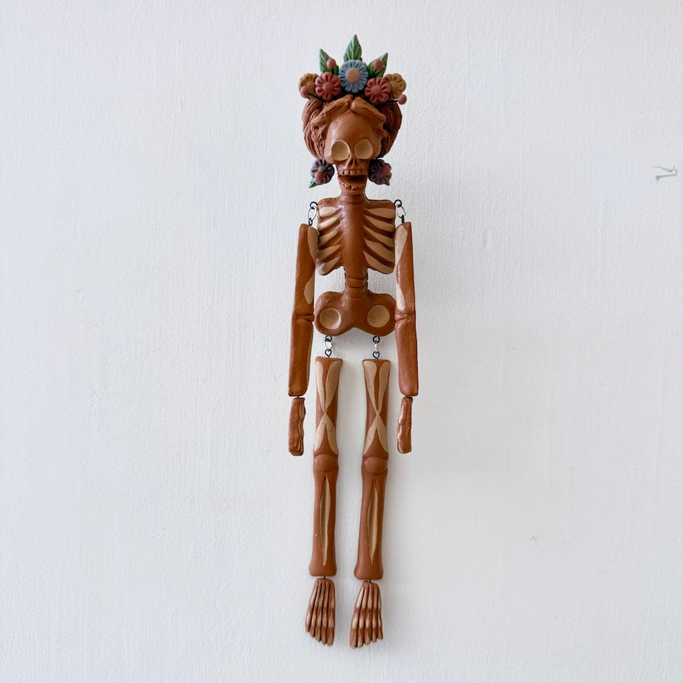 Small Two Tone Catrina Hanging Skeleton