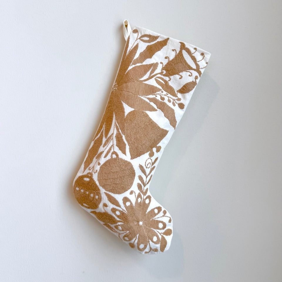 Taupe Otomi Holiday Stockings