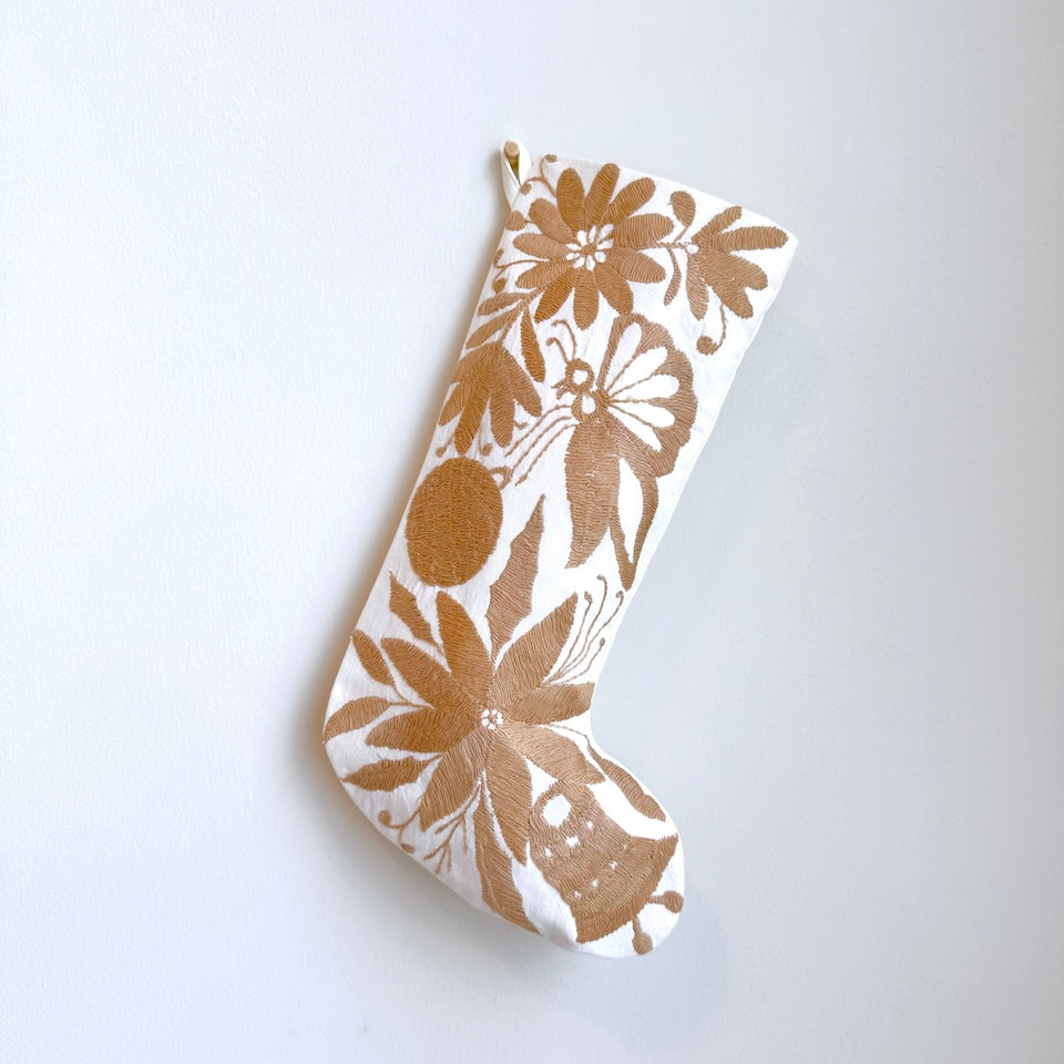 Taupe Otomi Holiday Stockings