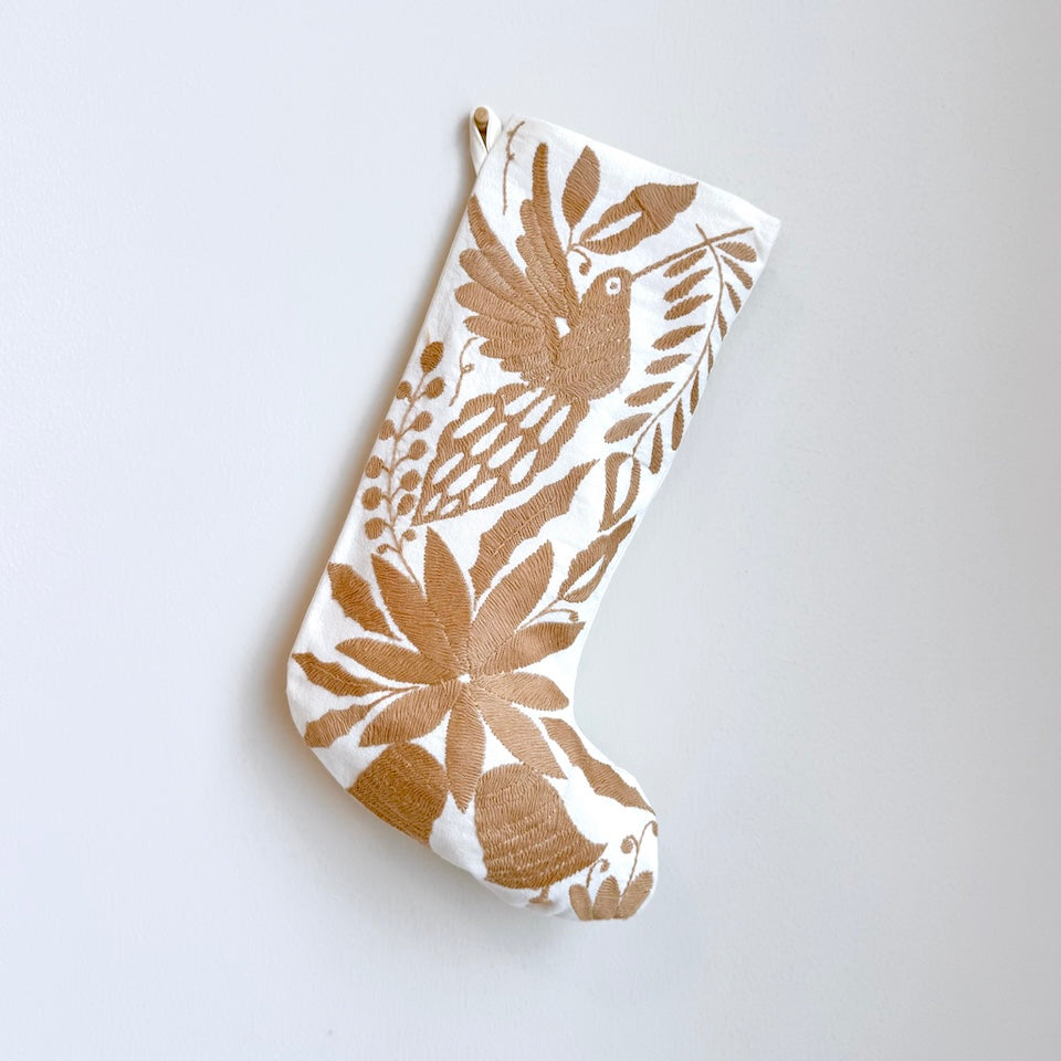 Taupe Otomi Holiday Stockings