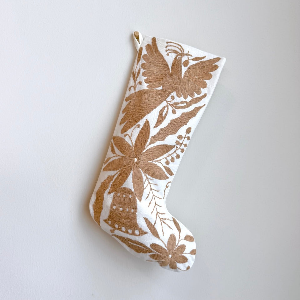 Taupe Otomi Holiday Stockings